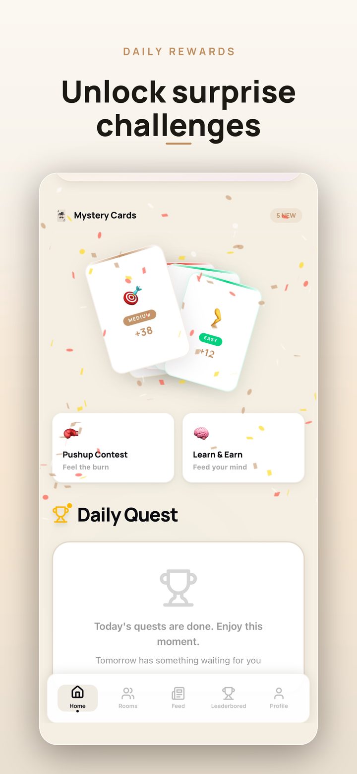 Unlock surprise daily challenges